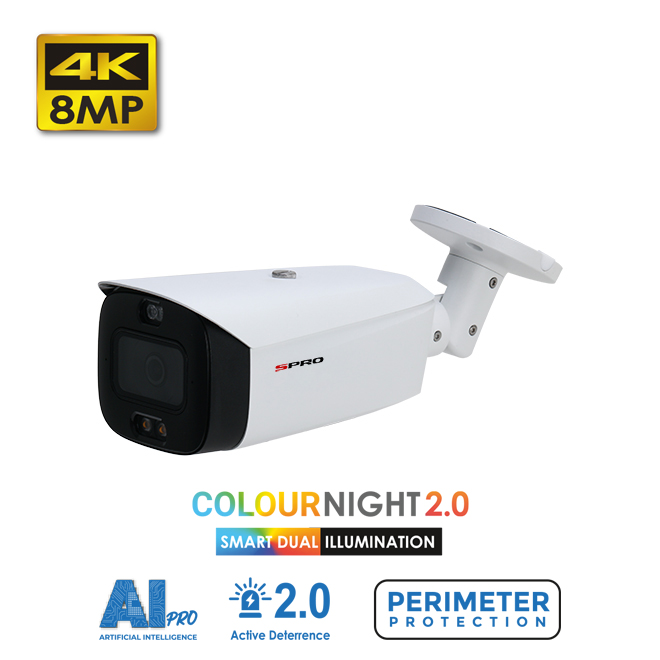 DHIPQ80/28LRW/30-D-V2 SPRO 8 MP actieve afschrikking 2.0