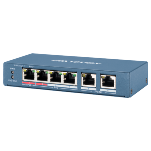 DS-3E0106HP-E – 4-Port-PoE-Switch mit 2 Uplinks und 110 W PoE-Leistung