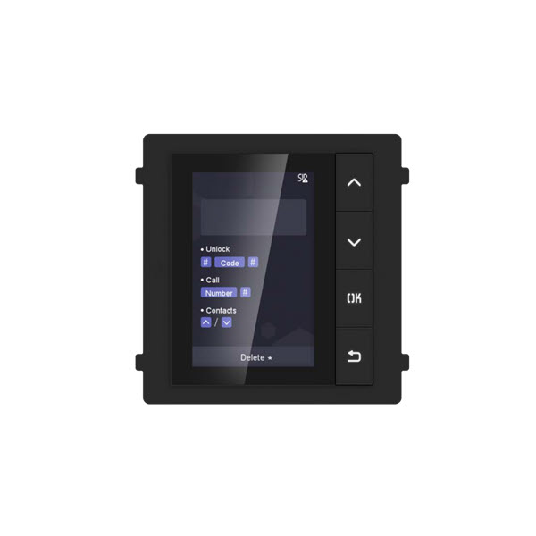 Pantalla de intercomunicador DS-KD-DIS de 3,5” – Compacta