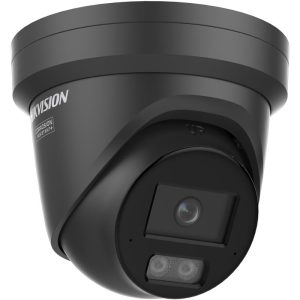 Hikvision DS-2CD2387G3-LI2UY(2.8mm)(BLACK) Pro Series 8MP Smart Hybrid Light with ColorVu Turret IP Camera, 2.8mm Fixed Lens, IP67, Black